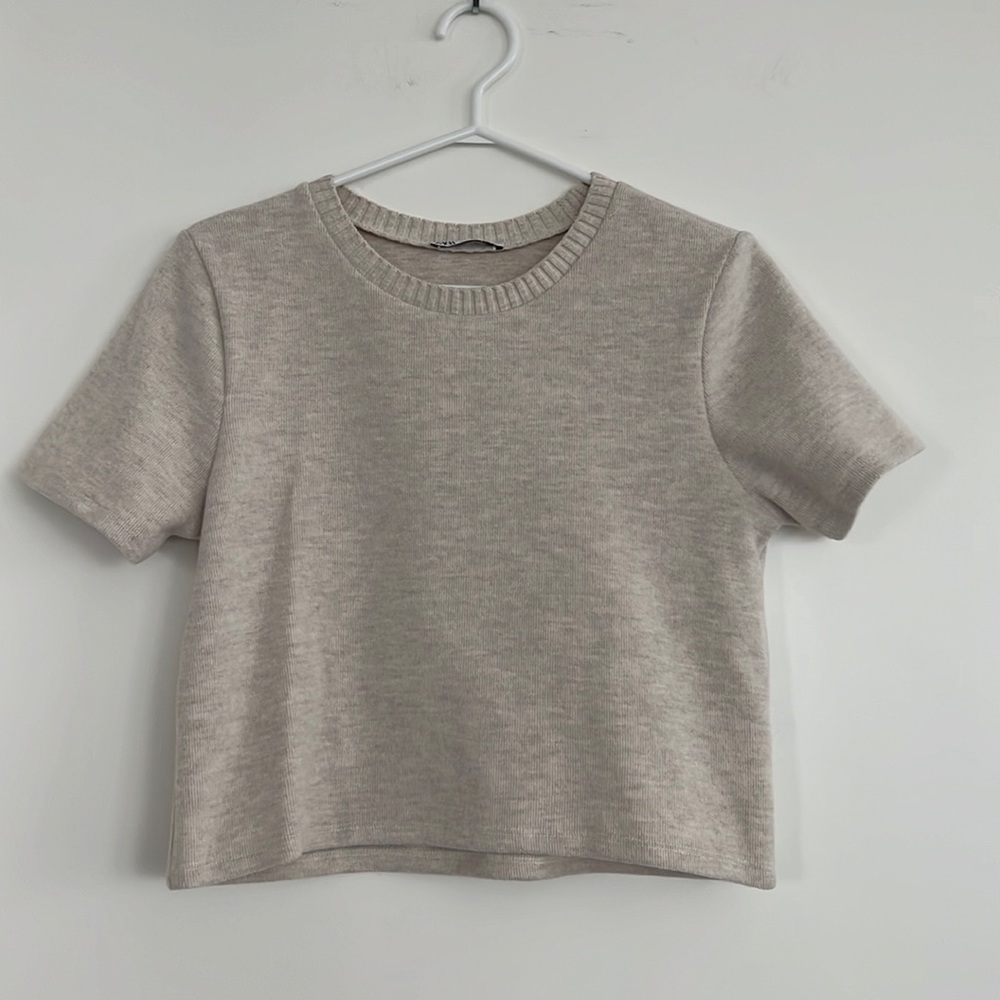 Zara cropped tshirt
